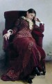 Rest Porträt von Vera Repina der Frau des Künstlers 1882 Ilya Repin